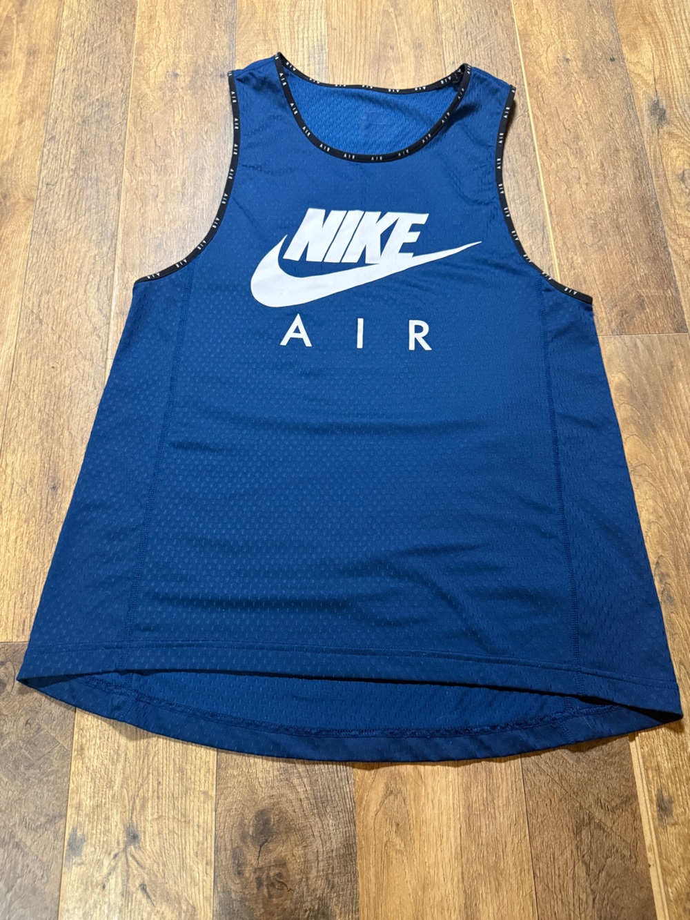 Nike Air Running Tank Top Blue Mesh Size Small
